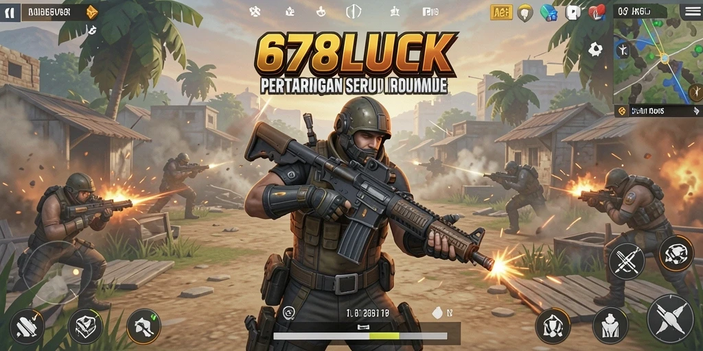 Tampilan gameplay seru di 678LUCK Battle Royale.