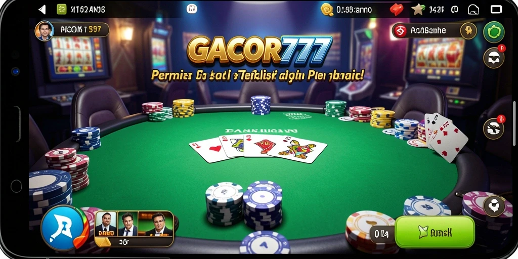 Tampilan gameplay poker GACOR777 yang menegangkan dan interaktif.