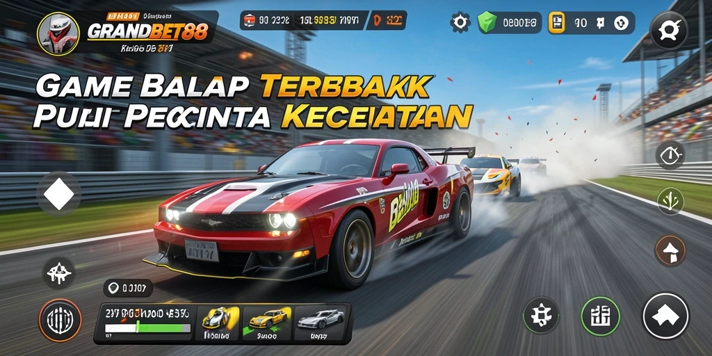 Tampilan gameplay balapan yang intens dan menegangkan.