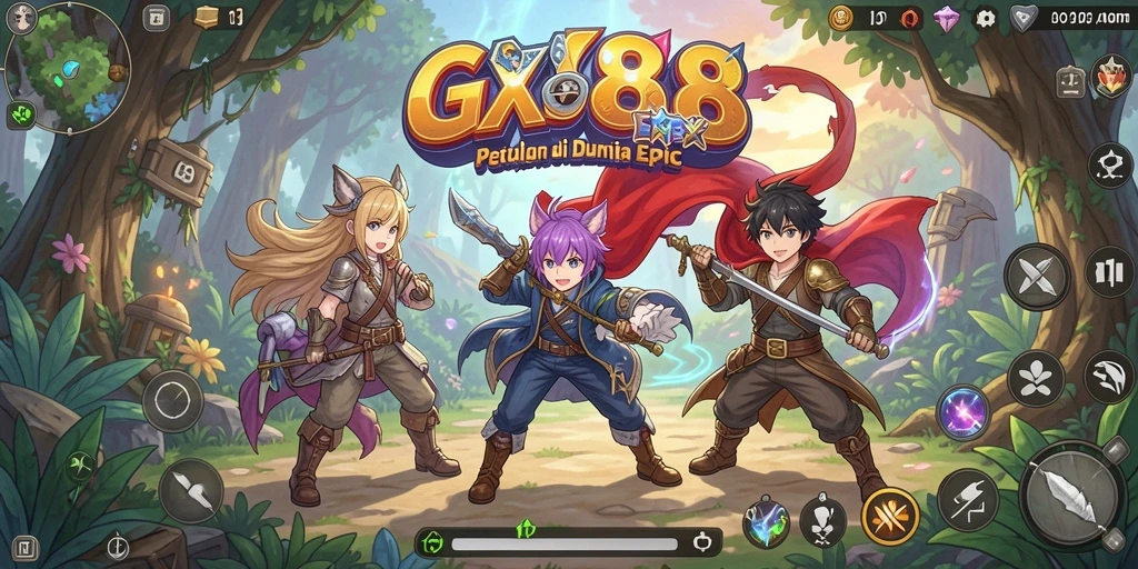 Screenshot gameplay GX88 menunjukkan aksi seru dan grafis yang memukau.