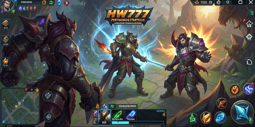 Screenshot menunjukkan aksi seru dan grafis menawan dalam game MOBA.