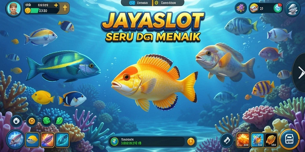 Tangkapan layar gameplay JAYASLOT dengan aksi tembak ikan yang menegangkan.