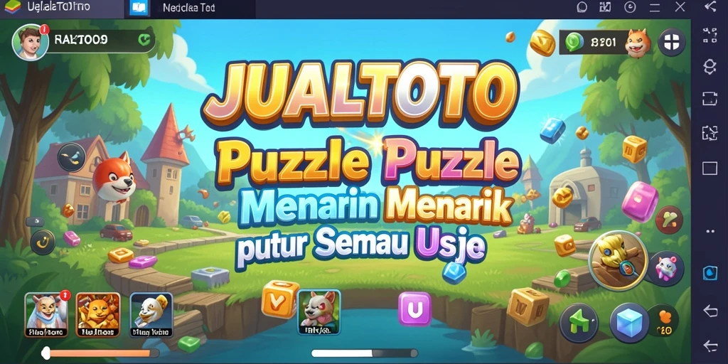 Tampilan utama gameplay JUALTOTO yang menampilkan tantangan puzzle.