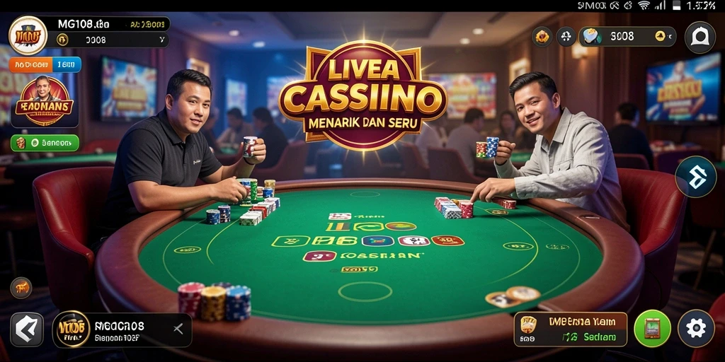 Tampilan gameplay Live Casino yang seru dan interaktif.