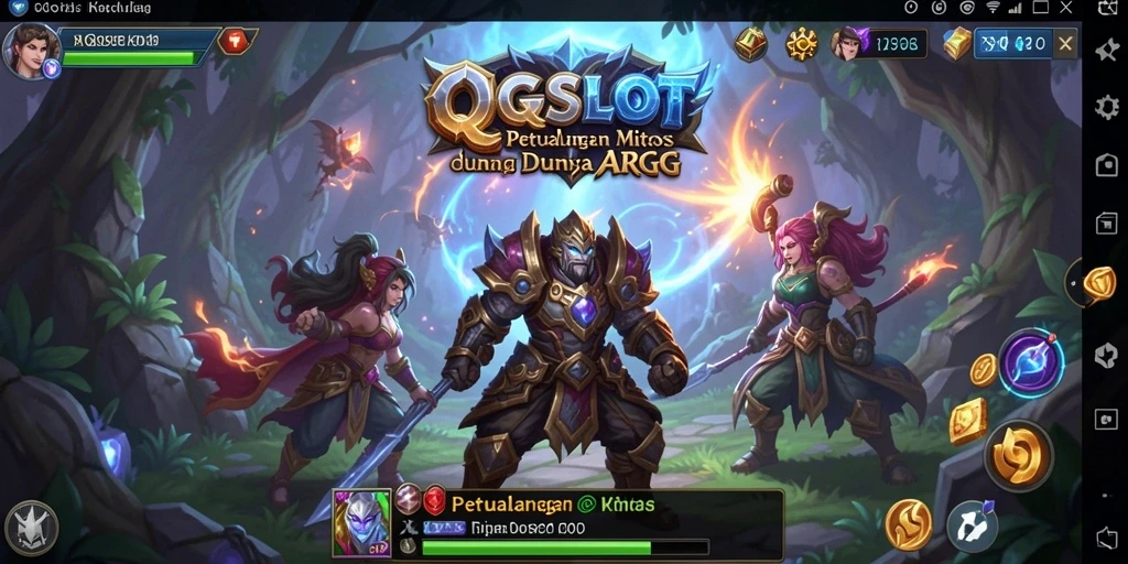 Tampilan gameplay <strong>QQSLOT</strong> yang epik dalam pertempuran ARPG.