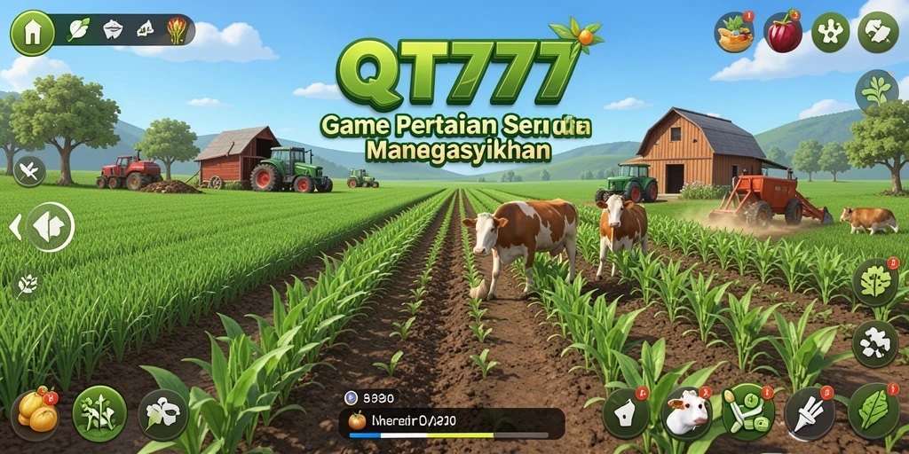 Gameplay <strong>QT777</strong> menampilkan aktivitas pertanian yang mengasyikkan dan menarik.