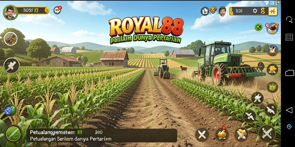 Gameplay seru bertani dengan pemandangan indah di ROYAL88.