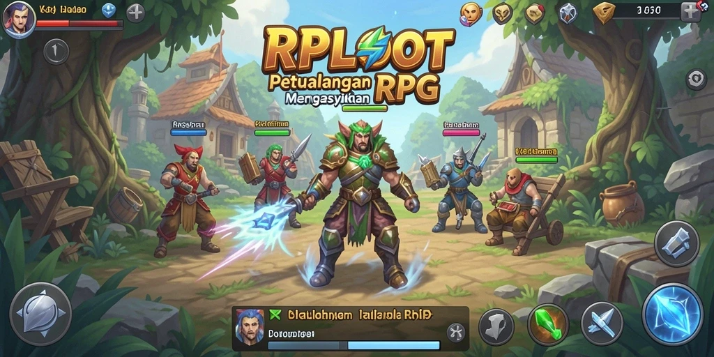 Screenshot utama RPLOOT menampilkan aksi pertempuran yang mendebarkan.